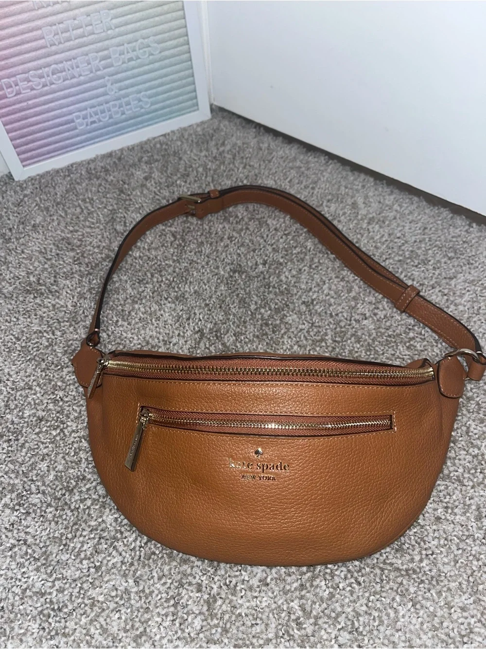 Kate Spade Leila Tan Leather Belt Bag
